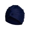  Solid Pleated Wrap Swim Hat