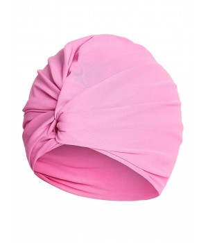  Solid Pleated Wrap Swim Hat