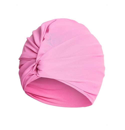  Solid Pleated Wrap Swim Hat