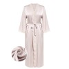 Light Pink  Lace-up Satin Sleepwear