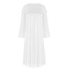 White  Solid Lantern Sleeve Nightgown