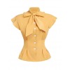 2PCS  Blouse Top & Suspender Pants